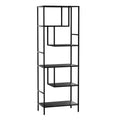 Artiss 5 Tier Bookshelf Black RHYS