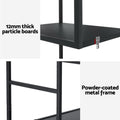 Artiss 5 Tier Bookshelf Black RHYS