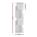 Artiss 4 Tier Bookshelf EDIE White Storage Shelves