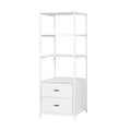 Artiss Bookshelf 2 Drawers 152cm White Display Shelf