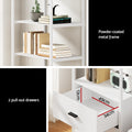 Artiss Bookshelf 2 Drawers 152cm White Display Shelf