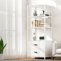 Artiss Bookshelf 2 Drawers 152cm White Display Shelf