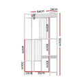 Artiss 5 Tier Bookshelf 120cm White Display Shelves