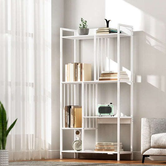 Artiss 5 Tier Bookshelf 120cm White Display Shelves