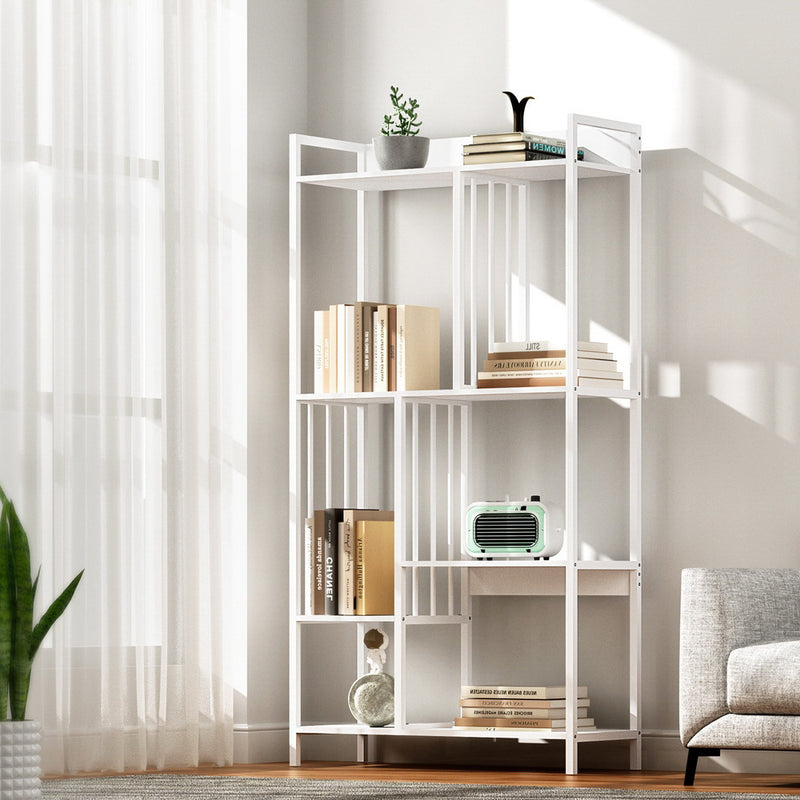 Artiss 5 Tier Bookshelf 120cm White Display Shelves