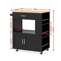 Artiss Kitchen Island Trolley Rolling Serving Cart Storage Cart Shelf Towel Rack