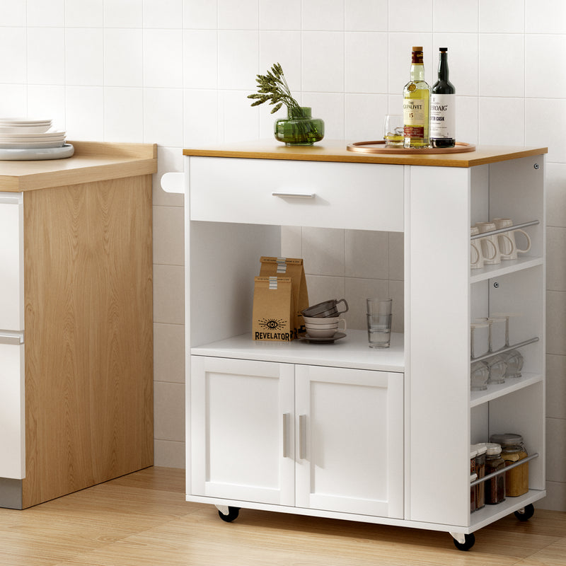 Artiss Kitchen Island Trolley Rolling Serving Cart 3Tier