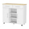 Artiss Kitchen Island Trolley 100cm White Rolling Storage Cart