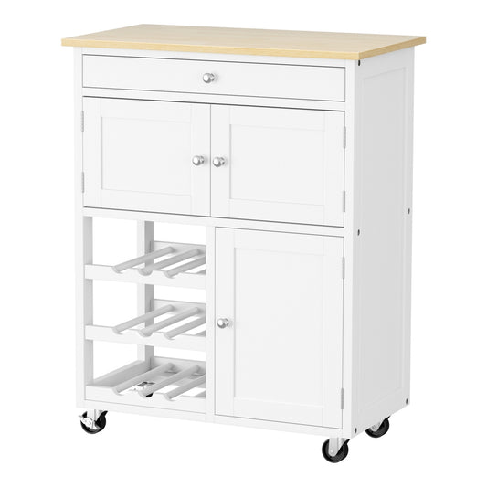 Artiss Kitchen Island Trolley Rolling Cart Storage Drawer Cupboard