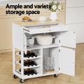 Artiss Kitchen Island Trolley Rolling Cart Storage Drawer Cupboard