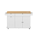 Artiss Kitchen Island Trolley Rolling Serving Cart Storage Drawer Cabinet 150cm White