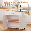 Artiss Kitchen Island Trolley Rolling Serving Cart Storage Drawer Cabinet 90cm White