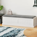 Artiss 140cm Storage Ottoman Blanket Box Fluted Grey