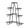 Artiss 9 Tier Metal Plant Stand Black Flower Pot Shelf