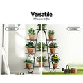 Artiss 9 Tier Metal Plant Stand Black Flower Pot Shelf