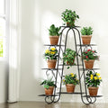 Artiss 9 Tier Metal Plant Stand Black Flower Pot Shelf