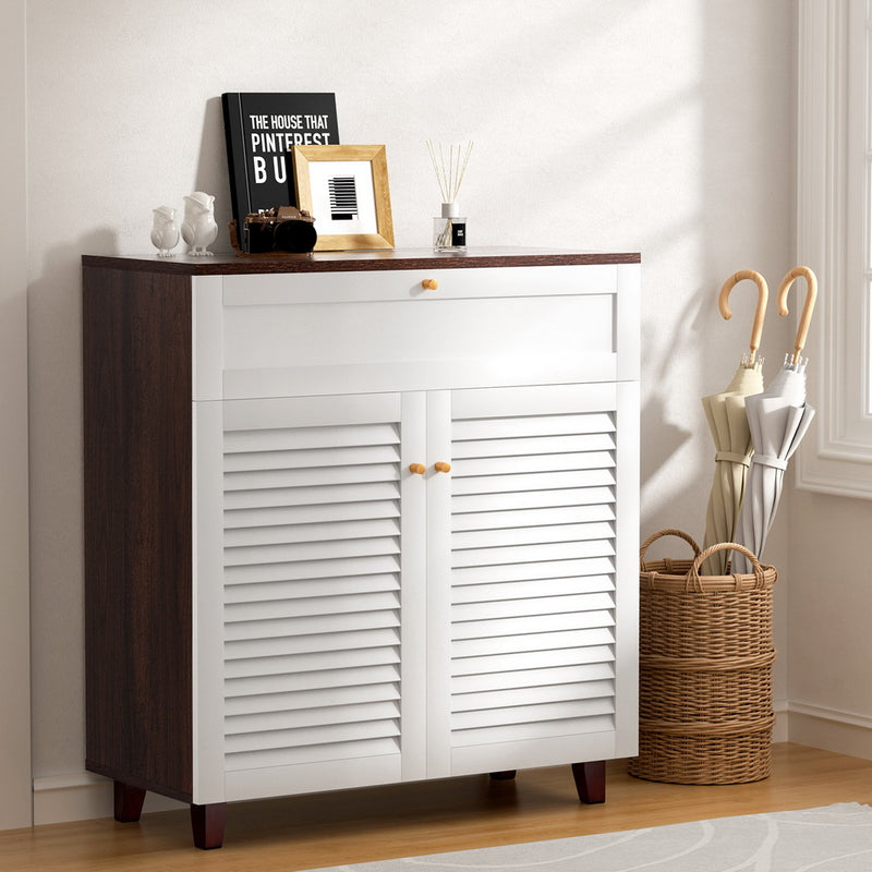 Artiss Shoe Rack Cabinet 16 Pairs Storage Drawer Organiser