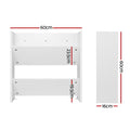 Artiss Shoe Rack 2-Tier 12 Pairs Wall Mounted White x2