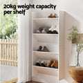 Artiss Shoe Rack 2-Tier 12 Pairs Wall Mounted White x2