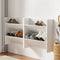 Artiss Shoe Rack 2-Tier 12 Pairs Wall Mounted White x2
