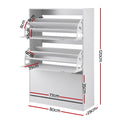 Artiss Shoe Rack Cabinet 24 Pairs Adjustable Shelves White