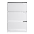 Artiss Shoe Rack Cabinet 24 Pairs Adjustable Shelves White