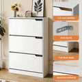 Artiss Shoe Rack Cabinet 24 Pairs Adjustable Shelves White