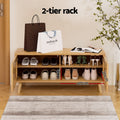 Artiss Shoe Rack Bench 10 Pairs Rattan Starlyn Storage