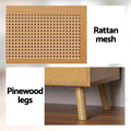 Artiss Shoe Rack Bench 10 Pairs Rattan Starlyn Storage