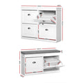 Artiss Shoe Cabinet Bench Set Flip Drawer Hallway Living Room White