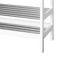 Artiss Shoe Rack Cabinet Bamboo Bench 10 Pairs White