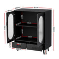Artiss Buffet Sideboard Double Doors Black