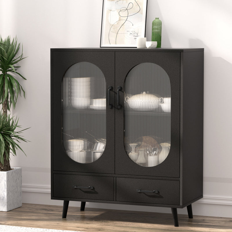 Artiss Buffet Sideboard Double Doors Black