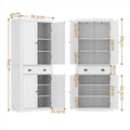 Artiss 2x Buffet Sideboard Cabinet 6-Tier Storage Pantry Cupboard Drawer White