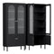 Artiss 2x Buffet Sideboard Cabinet Pantry 5-Tier Storage Cupboard Fluted Black
