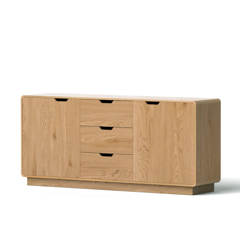 Artiss Buffet Sideboard Cabinet Oak Storage Drawers Round Edge