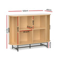 Artiss Buffet Sideboard Sliding Doors Oak 140cm