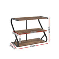 Artiss 3 Tier Shoe Rack Cabinet Black Shoe Storage Stand