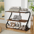 Artiss 3 Tier Shoe Rack Cabinet Black Shoe Storage Stand