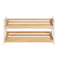 Artiss Shoe Rack 2 Tier 6 Pairs White