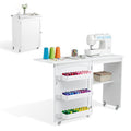 Artiss Folding Sewing Table Sewing Machine Desk Rolling Craft Station
