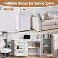 Artiss Folding Sewing Table Sewing Machine Desk Rolling Craft Station