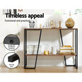 Artiss Console Table 106cm 2-Tier Walnut Cora