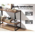 Artiss Console Table 106cm 2-Tier Walnut Cora