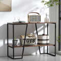 Artiss Console Table 106cm 2-Tier Walnut Cora