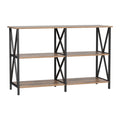 Artiss Console Table 120cm 3-Tier Walnut Xiah