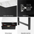 Artiss TV Unit Coffee Table Set Storage Shelf Black