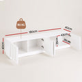 Artiss 180cm TV Unit Entertainment Cabinet Fluted Style Cable Management White