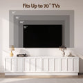 Artiss 180cm TV Unit Entertainment Cabinet Fluted Style Cable Management White
