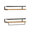 Artiss Floating Wall Shelf Set of 2 White